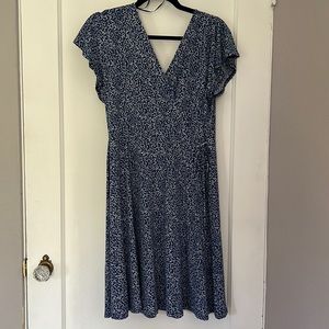 Kaileigh Blue Print Crossbody Dress